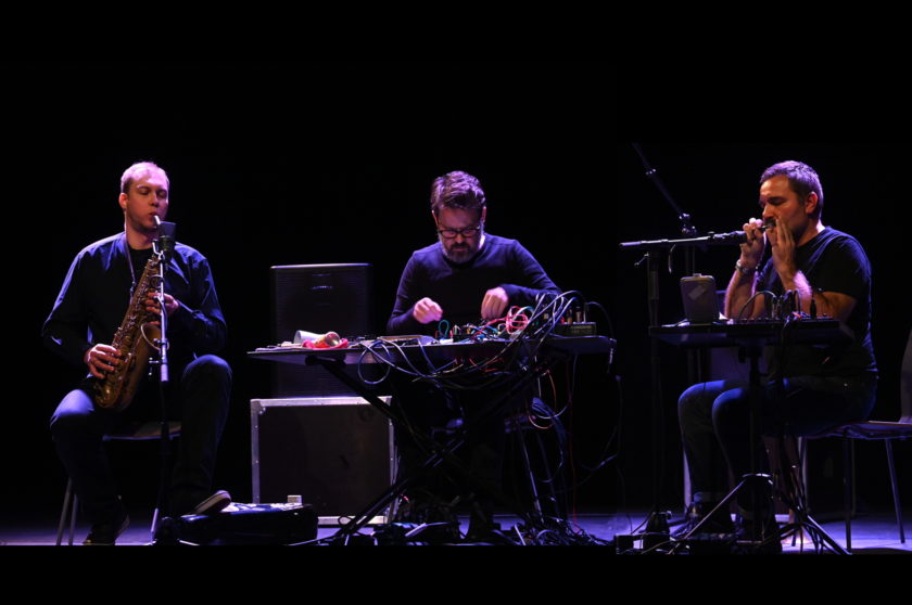 Ilia Belorukov – Gaudenz Badrutt – Antoine Läng, Festival Densités 2025 (picture by Jean-Claude Sarrasin, montage by G. Badrutt)