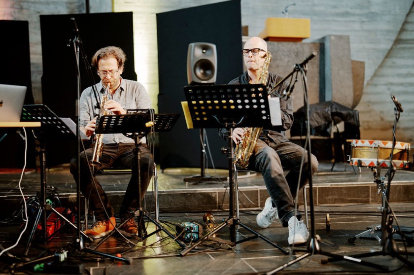 Tobias Gerber & Christian Kobi – Zugzwang by Tomas Korber, Soirée Bruit (photo by Lucas Dubuis)