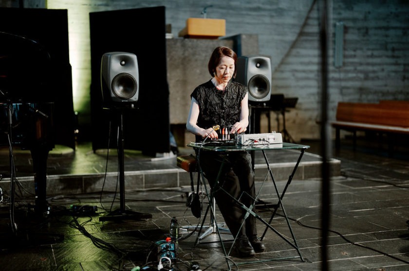 Sachiko M with DDK Trio, Soirée Bruit (photo by Lucas Dubuis)